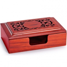 高档花梨木办公商务大容量木质名片座盒子多功能创意桌面收纳盒