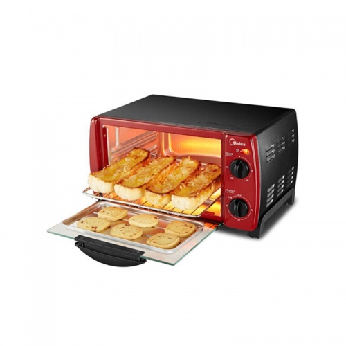 美的（Midea）电烤箱 家用 迷你多功能 烘焙蛋糕小烤箱 T1-102D 火红色