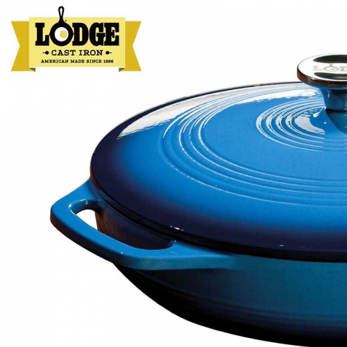 LODGE美国进口铸铁珐琅炖煮锅EC3CC33-Blue