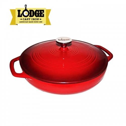 LODGE美国进口铸铁珐琅炖煮锅EC3CC43-Red