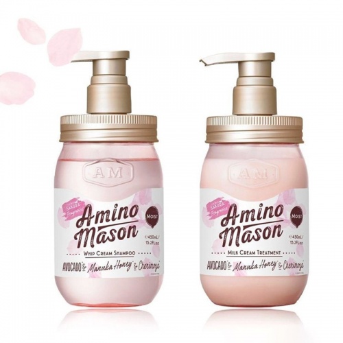 日本Amino Mason 氨基研洗发水&护发素  樱花限定套盒