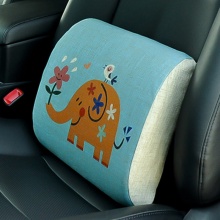 动物印花汽车腰靠垫记忆棉 车用腰枕可爱卡通公仔批发定制