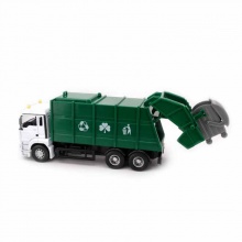 俊基奥图美1:32德国MAN环保卡车\清洁车\环卫车\垃圾车合金模型绿