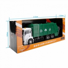 俊基奥图美1:32德国MAN环保卡车\清洁车\环卫车\垃圾车合金模型绿