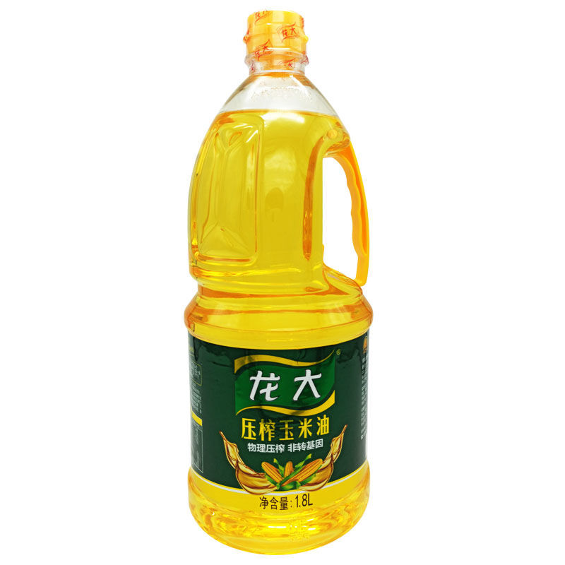 龙大 压榨一级食用油 非转基因玉米胚芽油 玉米油1.8Lx6桶